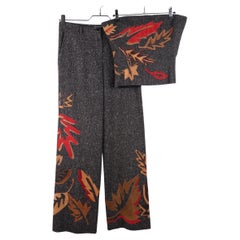 Dolce & Gabbana suit wool leather corset trousers