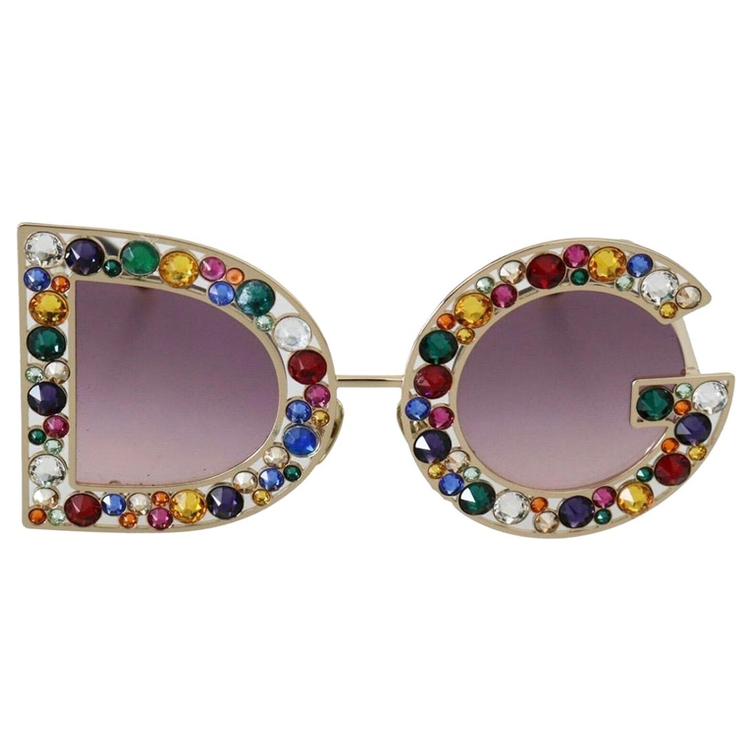 Dolce & Gabbana Sonnenbrille DG CRYSTAL mit glänzenden und farbenfrohen Kristallen verziert
