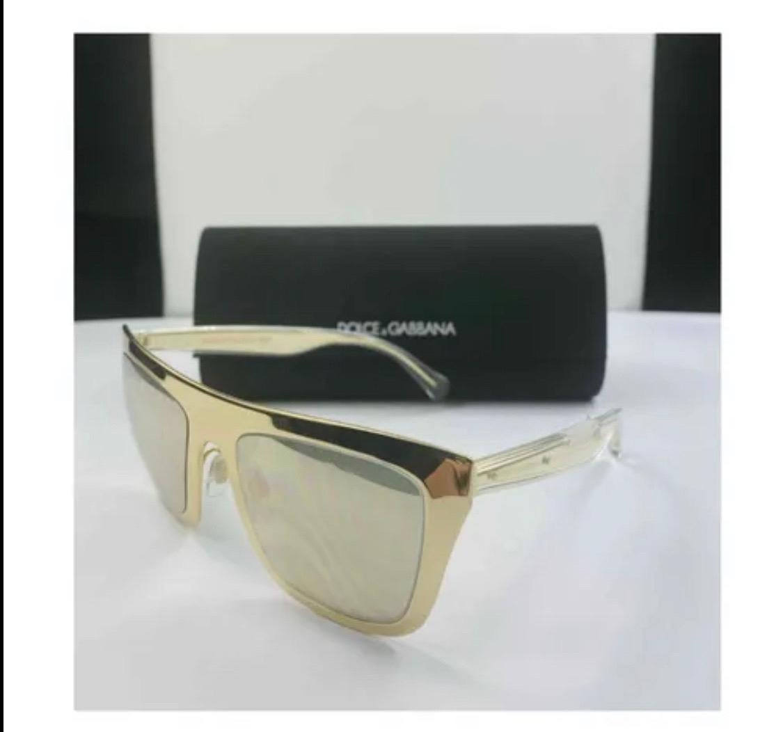 Grigio Occhiali da sole Dolce & Gabbana con
lenti sfumate placcate oro in vendita