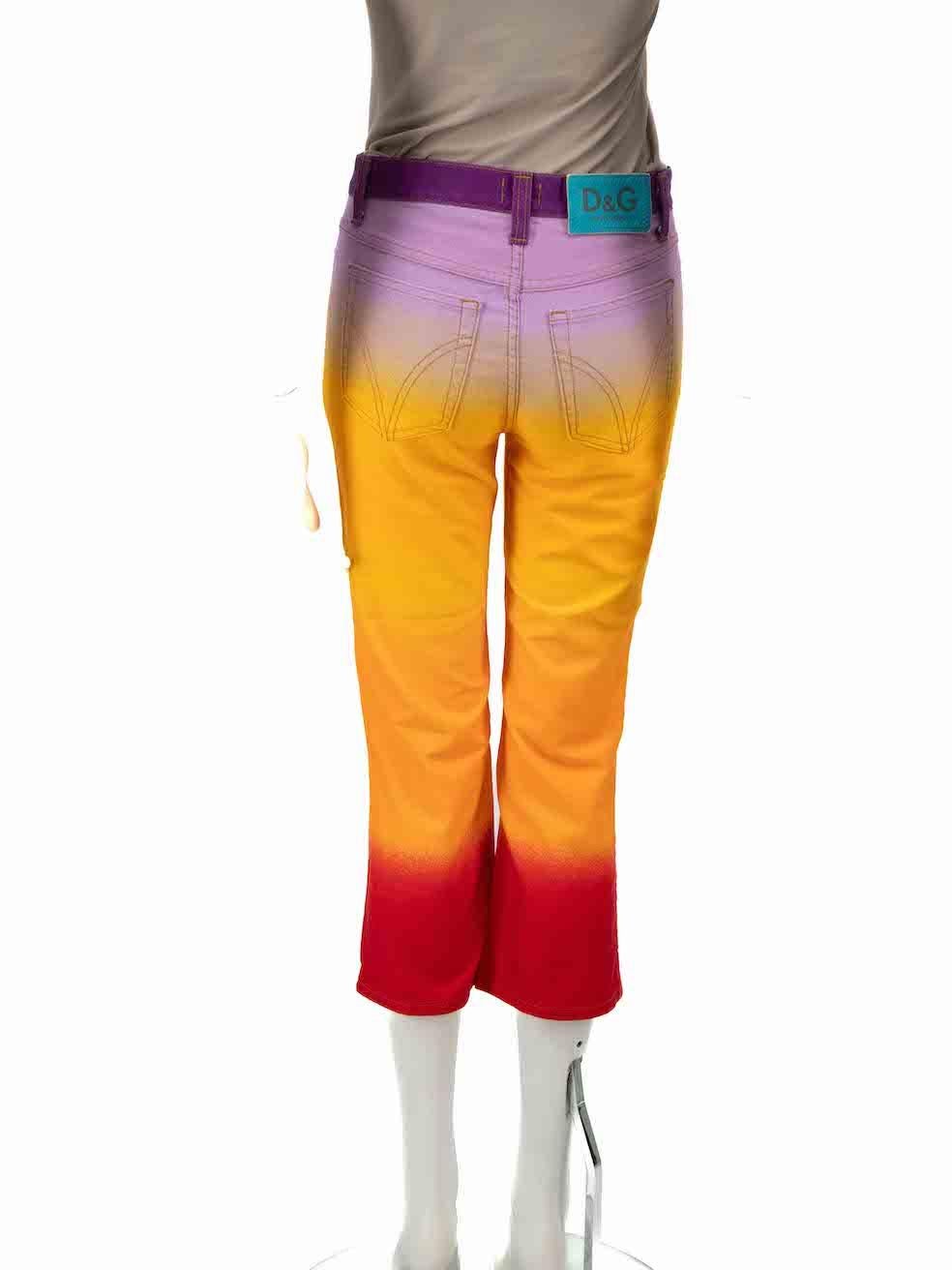 Arancia Dolce & Gabbana Sunset Gradient Denim Jeans a gamba dritta taglia M. in vendita