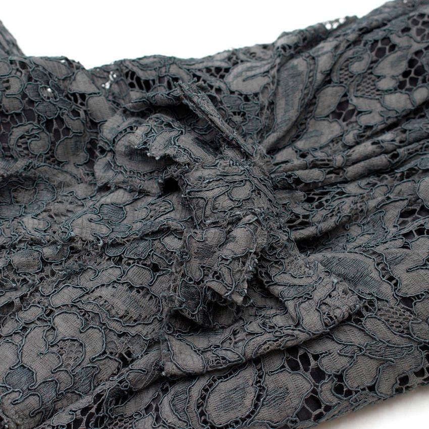 Dolce & Gabbana Sweetheart neck Lace Ruched Gown - Size Estimated L  For Sale 2