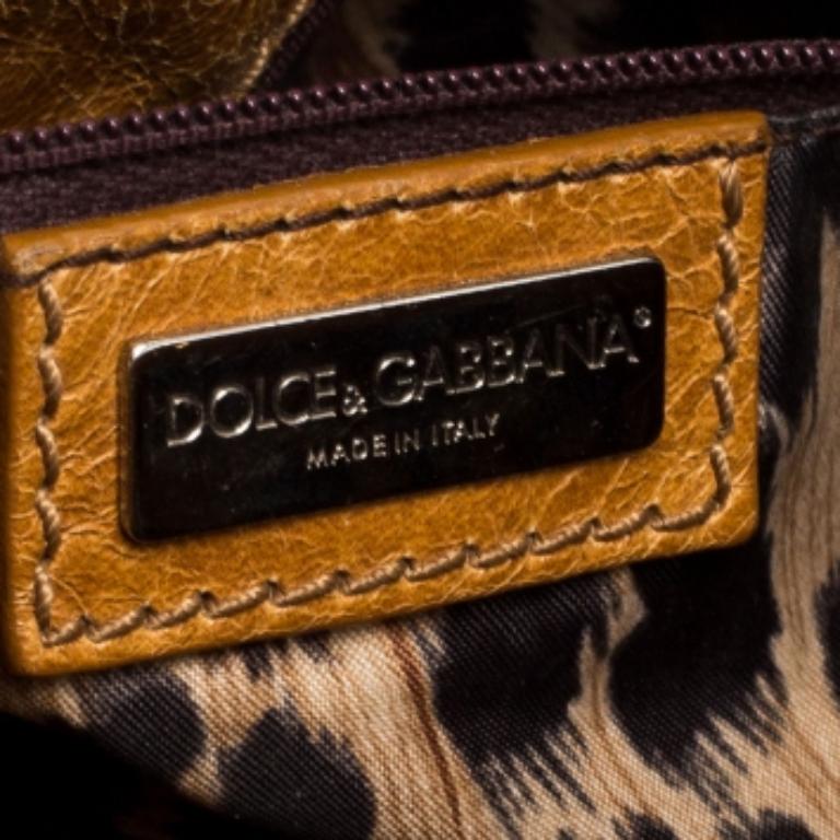 Bolso de hombro Dolce & Gabbana de piel marrón/tostado en venta 5
