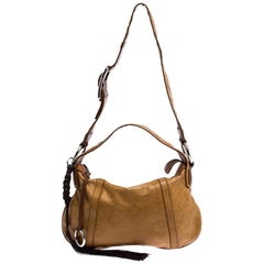 Dolce and Gabbana Brown Leather D-Ring Hobo For Sale at 1stDibs