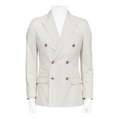 DOLCE GABBANA Taormina cotton silk shell buttons double breasted blazer IT44 XS DOLCE GABBANA Taormina cotton silk shell buttons double breasted blazer IT44 XS