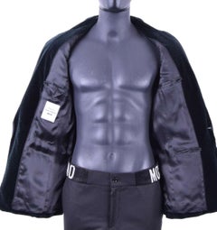 Dolce & Gabbana - TAORMINA Velour Blazer in Grün 44