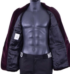 Dolce & Gabbana - TAORMINA Blazer aus Samt in Bordeaux 44