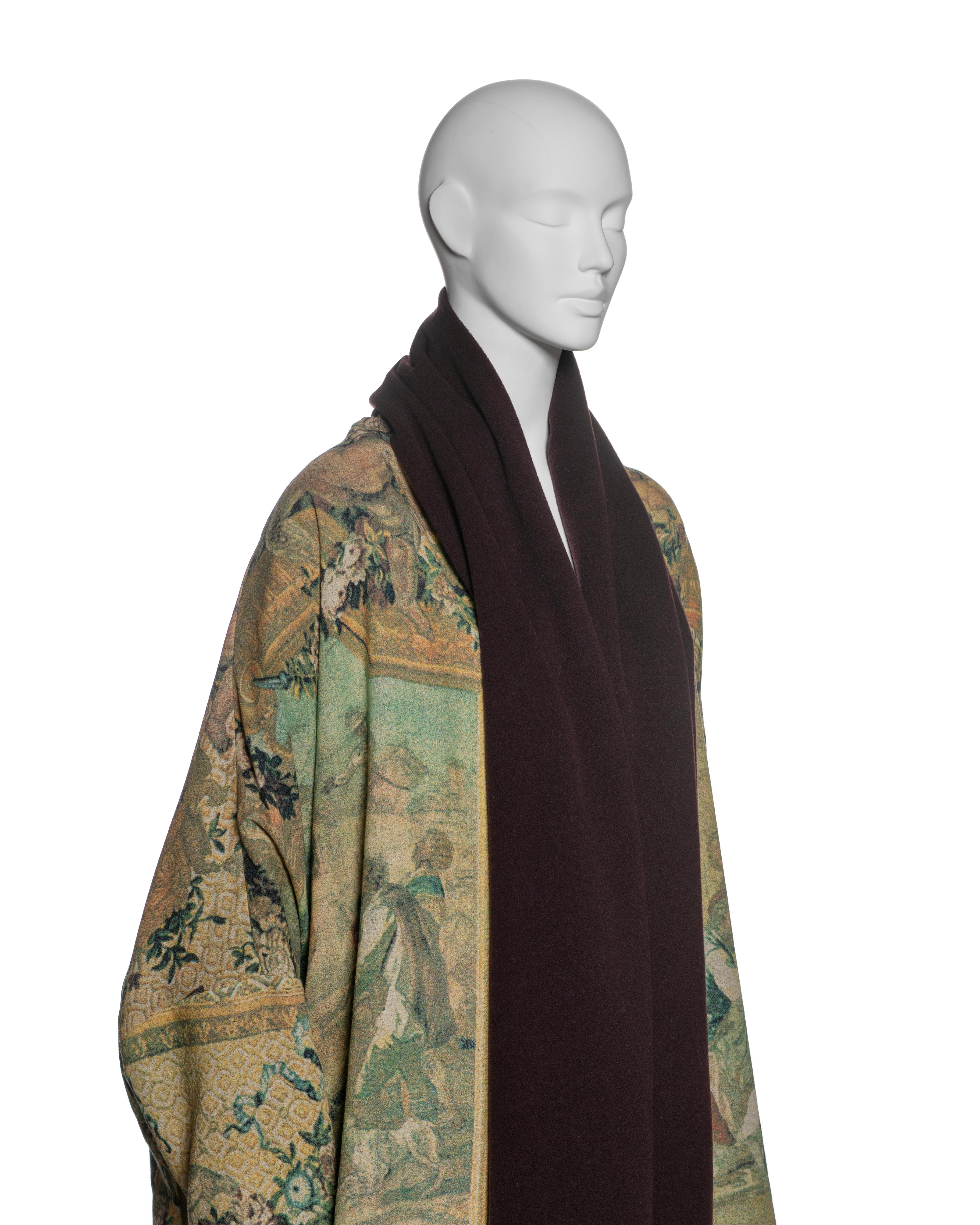 Dolce & Gabbana Tapestry-Print Oversized Cocoon Coat, FW 1993 In Excellent Condition In London, GB