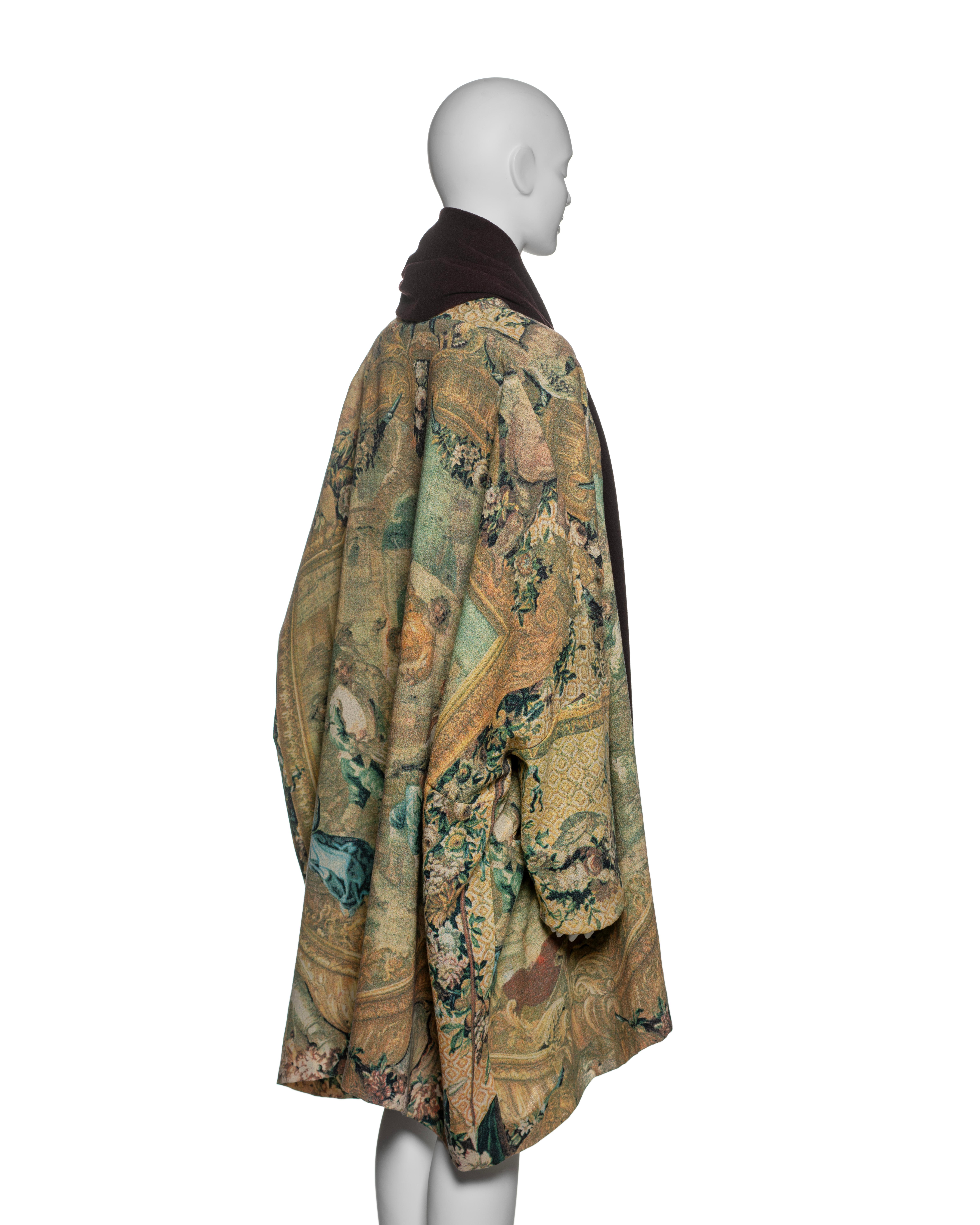 Women's Dolce & Gabbana Tapestry-Print Oversized Cocoon Coat, FW 1993