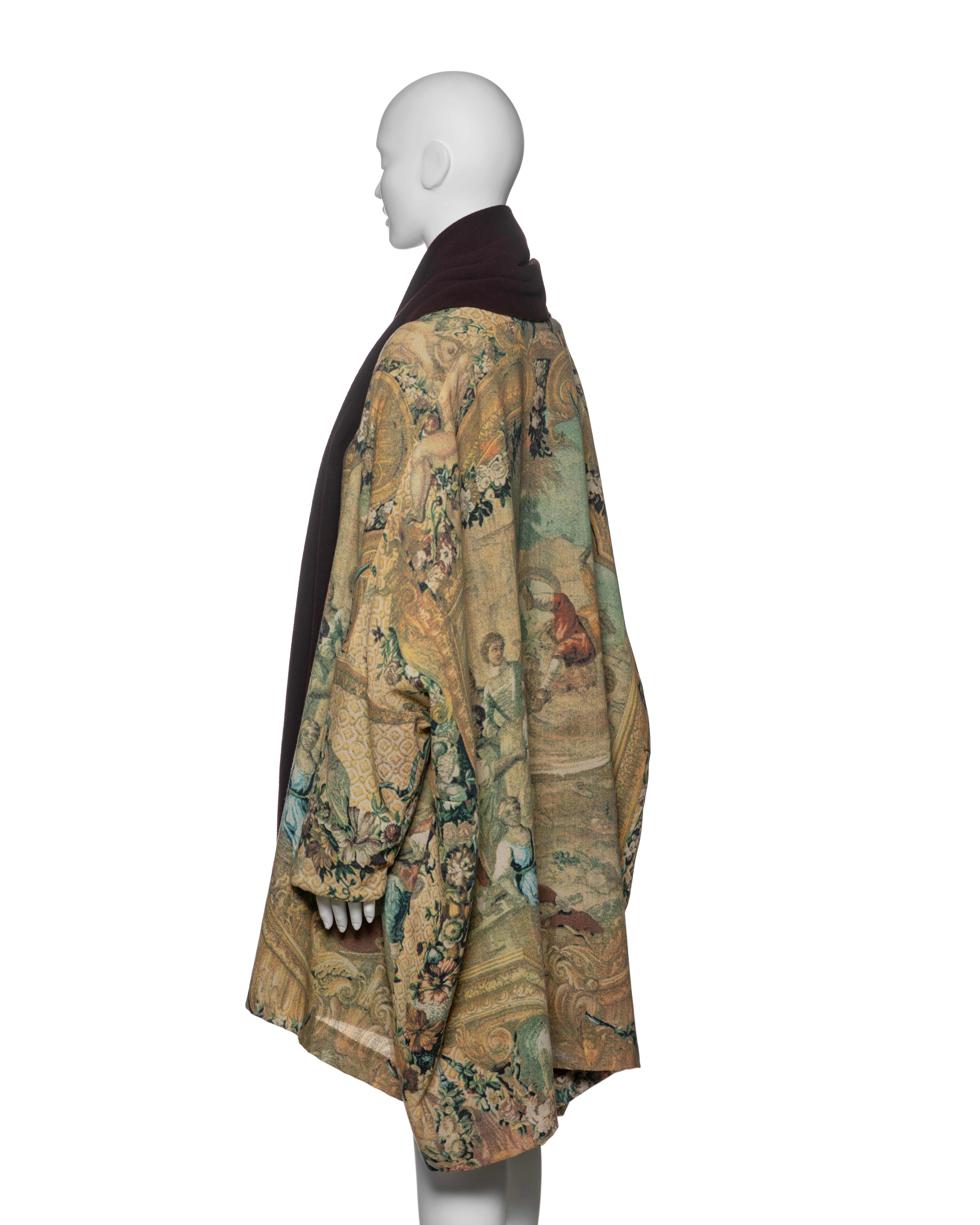 Dolce & Gabbana Tapestry-Print Oversized Cocoon Coat, FW 1993 3