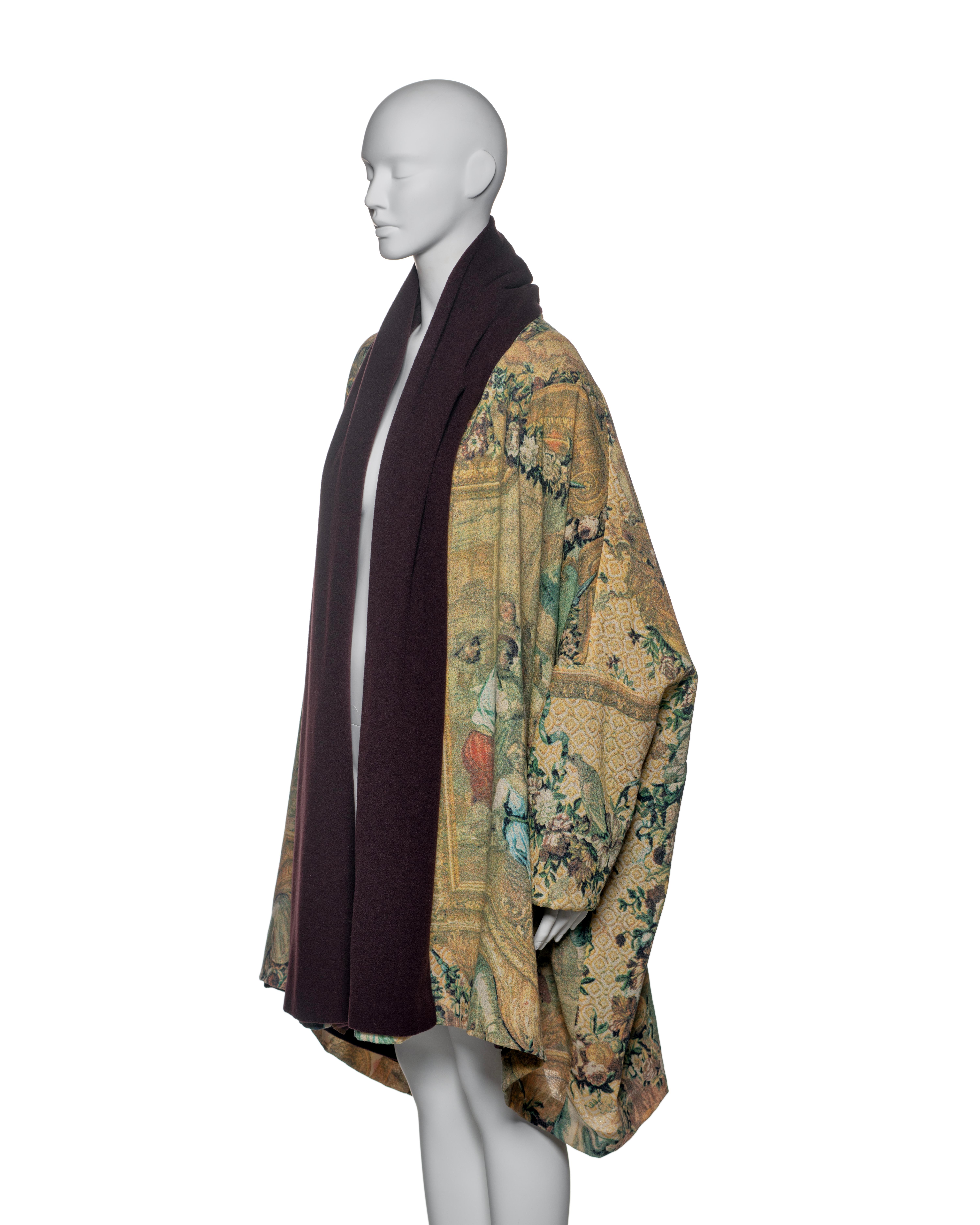 Dolce & Gabbana Tapestry-Print Oversized Cocoon Coat, FW 1993 4