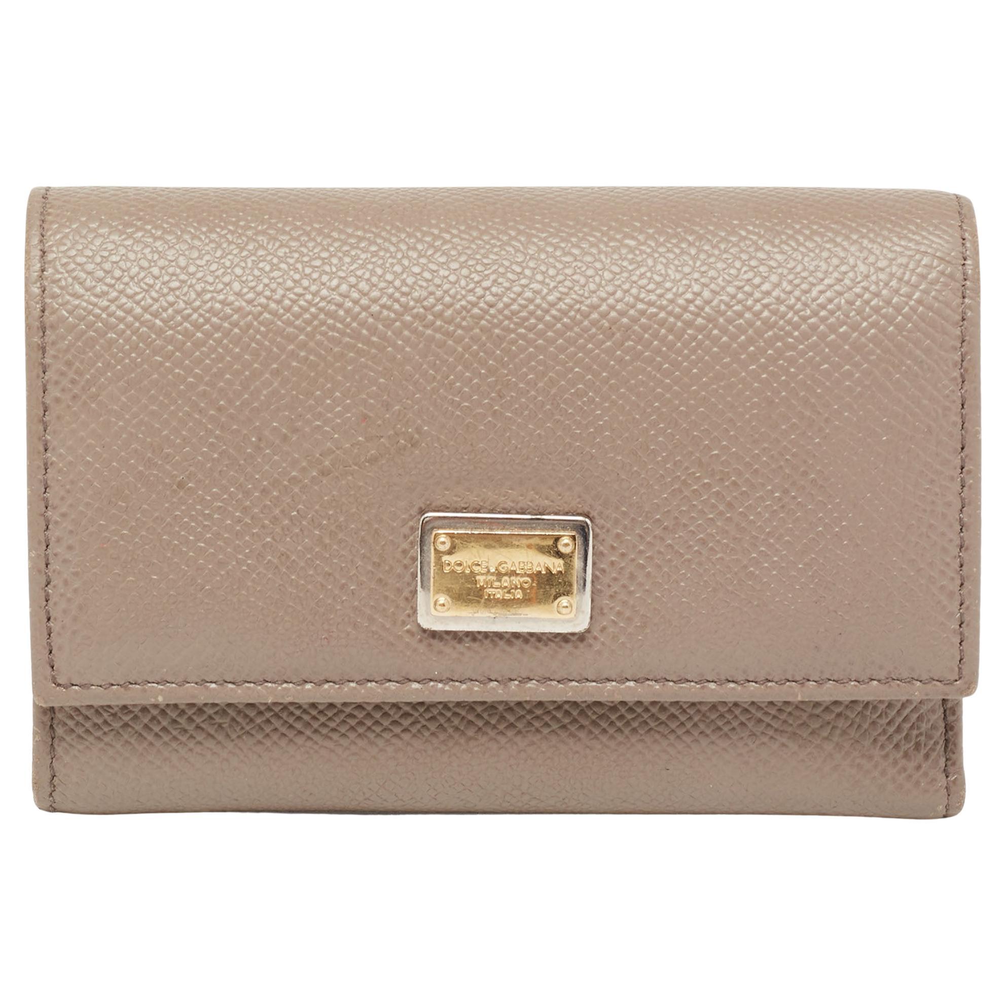Dolce and Gabbana Old Rose Leather DG Amore Compact Wallet at 1stDibs
