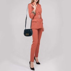 Dolce & Gabbana Teal Leather Amore Crossbody Bag