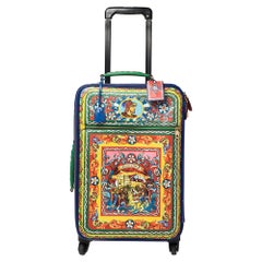 Dolce & Gabbana Theater Teatro Dei Pupi Print Leder-Gepäck mit vier Rädern 60cm