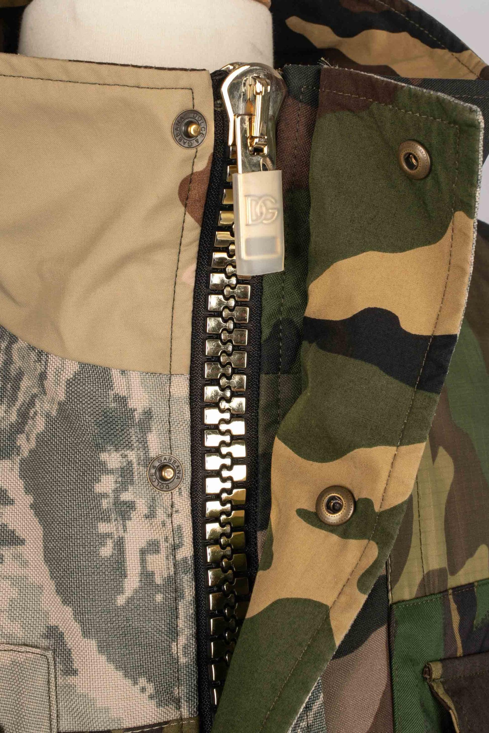 Dolce & Gabbana Parka pour hommes à trois camouflages en vente 5