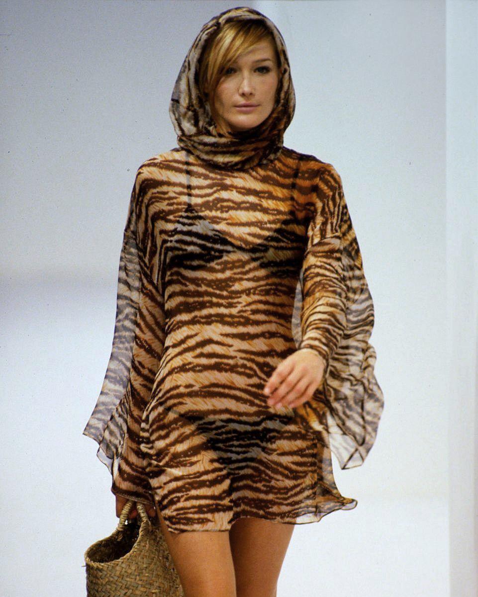 tiger creme silk tunic
