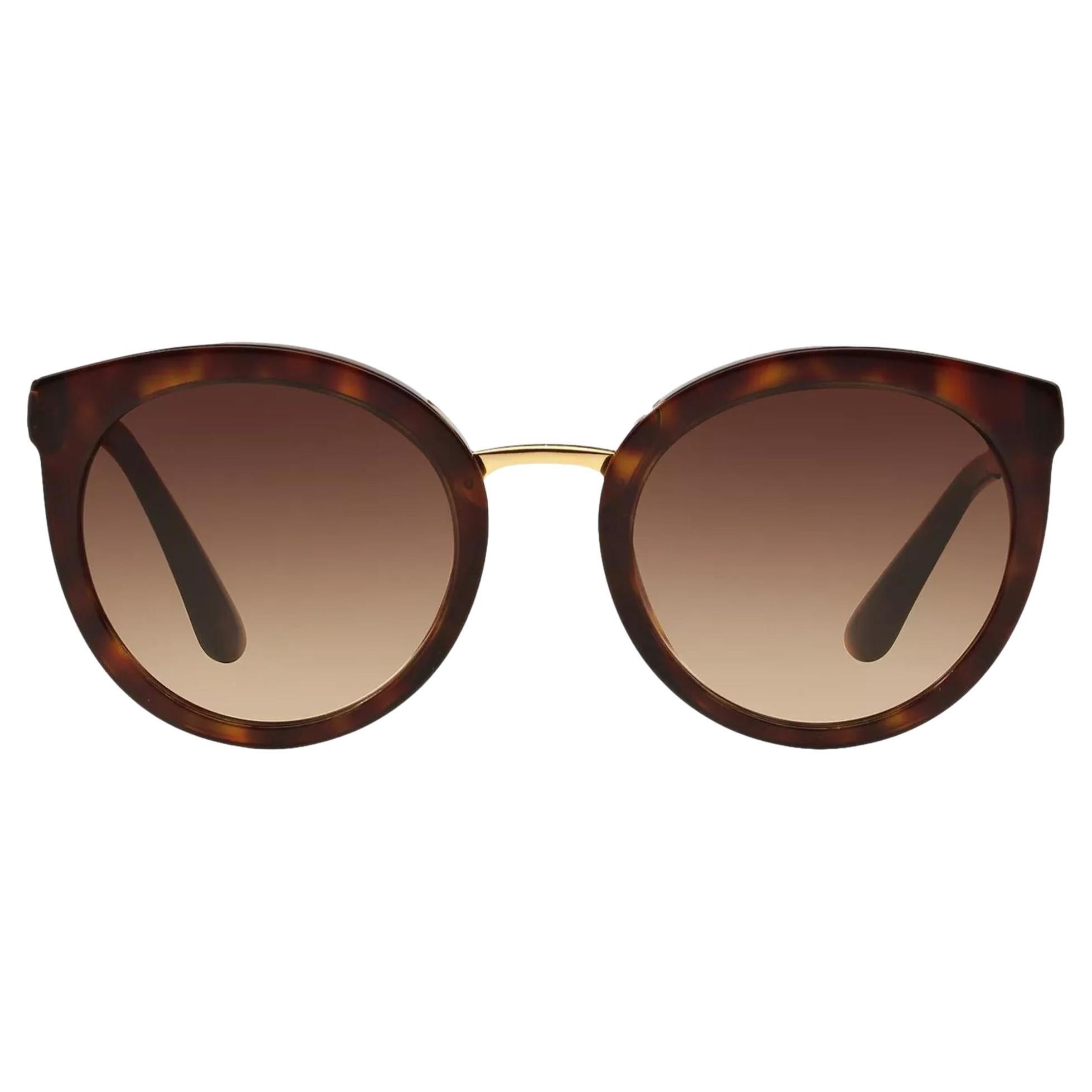 Dolce & Gabbana Tortoise Round Sunglasses For Sale