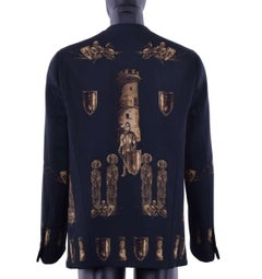 Dolce & Gabbana - Tower & Armour Print Coat Black