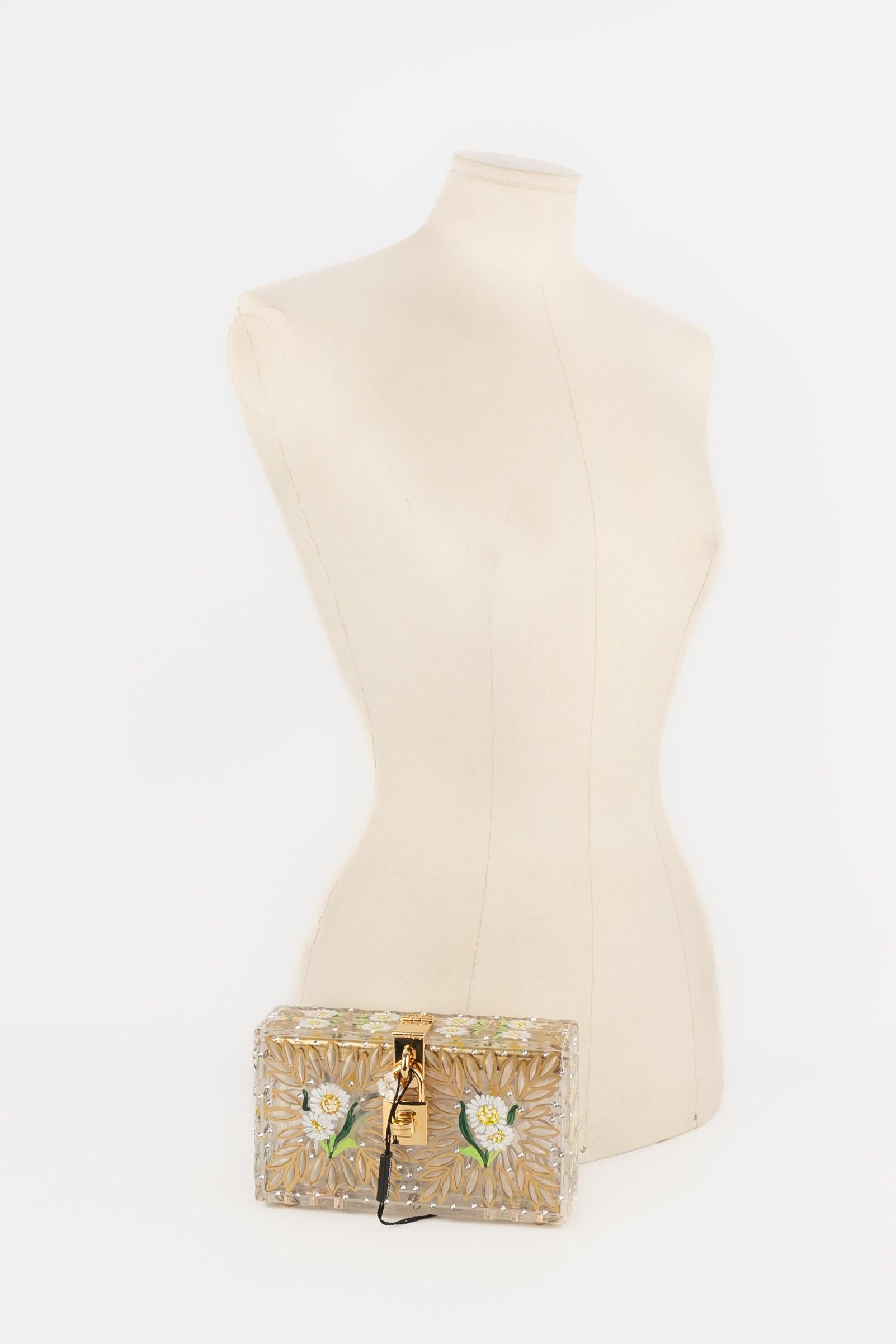 Beige Dolce & Gabbana Transparent Lucite Purse For Sale