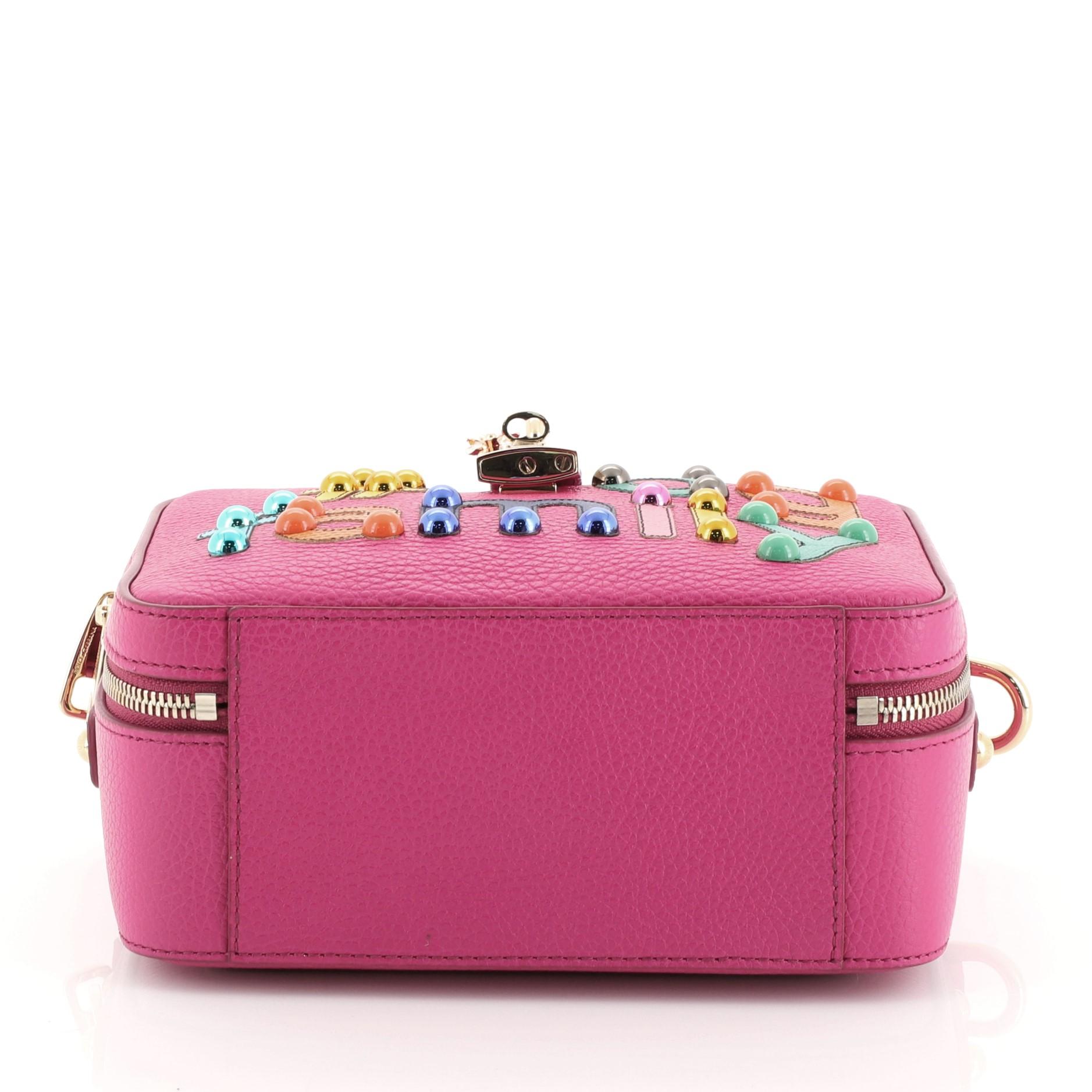 Women's Dolce & Gabbana Treasure Box Bag Embellished Leather Small