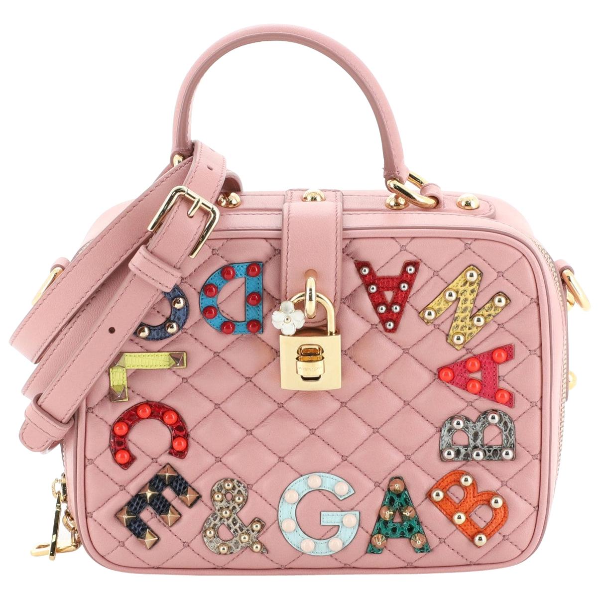 Dolce & Gabbana Treasure Box Bag Embellished Quilted Leather Small 