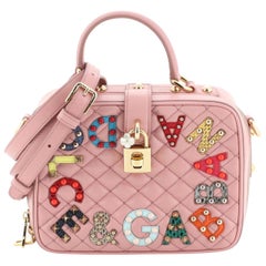 Dolce & Gabbana Treasure Box Bag Embellished Quilted Leather Small 