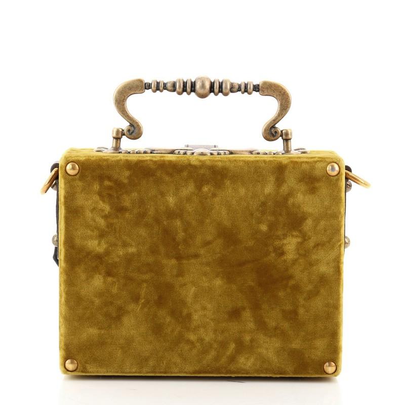 Dolce & Gabbana Treasure Box Bag Embellished Velvet Small In Good Condition In NY, NY