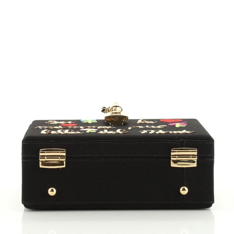 Women's or Men's Dolce & Gabbana Treasure Box Bag Embroidered Grosgrain Small