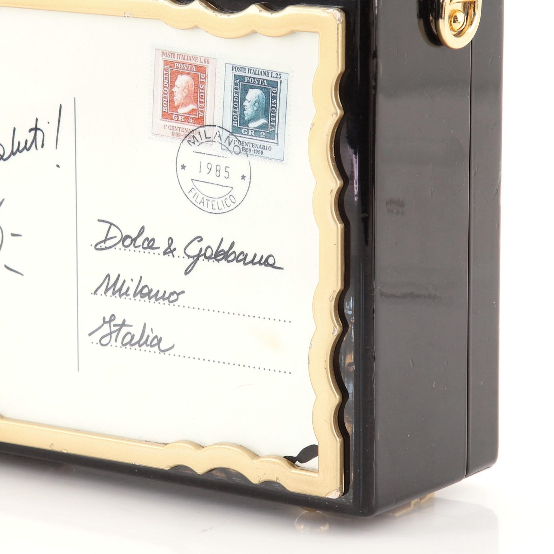 Dolce & Gabbana Schatzkasten-Tasche aus lackiertem Holz mit Schlangenhaut Klein 2