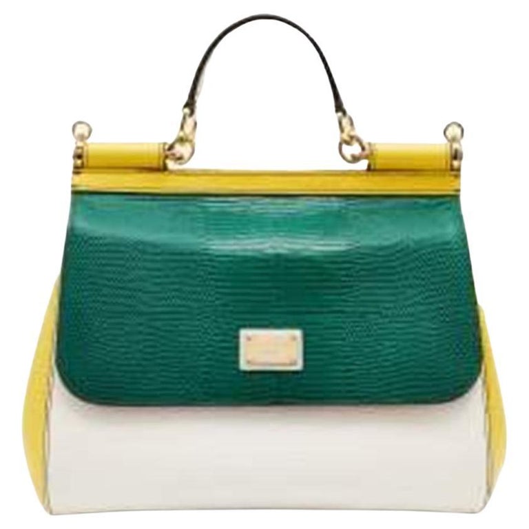 Medium Sicily Top Handle Bag in Dauphine Leather