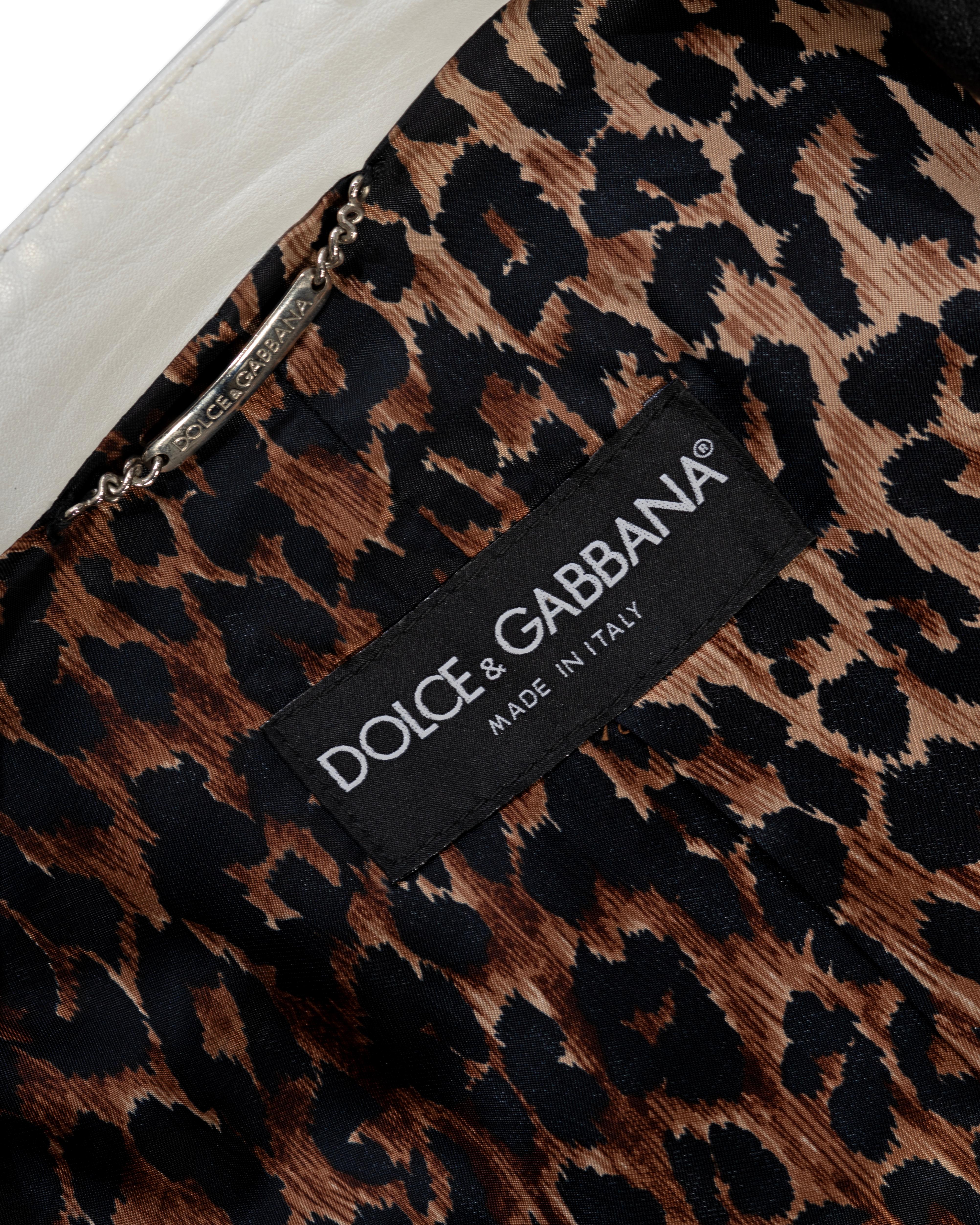 Dolce & Gabbana Tri-Colour Leather Racer Jacket, ss 2001 13