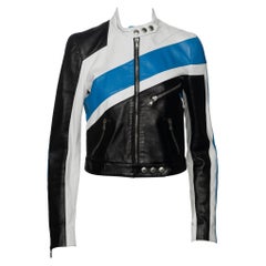 Dolce & Gabbana Tri-Colour Leather Racer Jacket, ss 2001