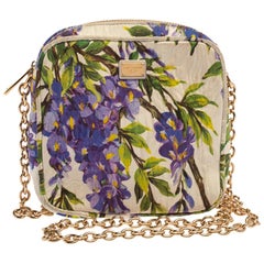 Dolce & Gabbana Tricolor Floral Print Fabric Miss Glam Chain Shoulder Bag