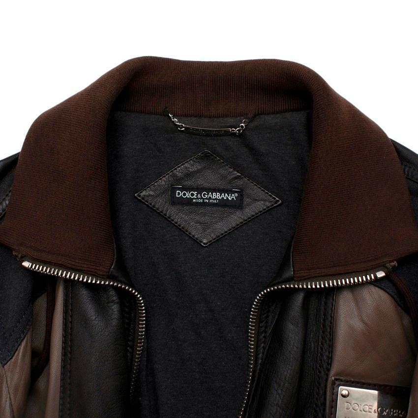 dolce and gabbana men's leather jacket