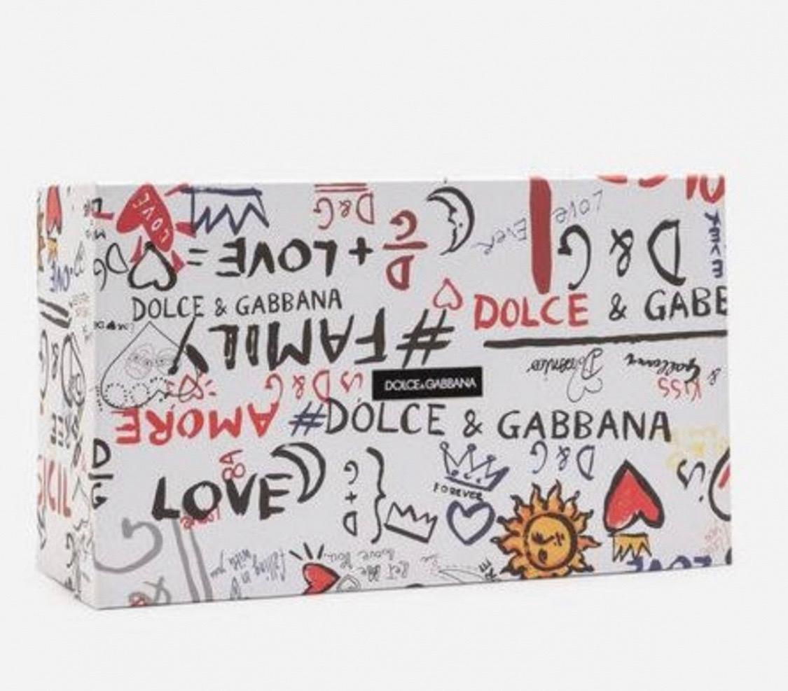 Black Dolce & Gabbana tropical rose printed knit sock cloth sorrento sneakers 