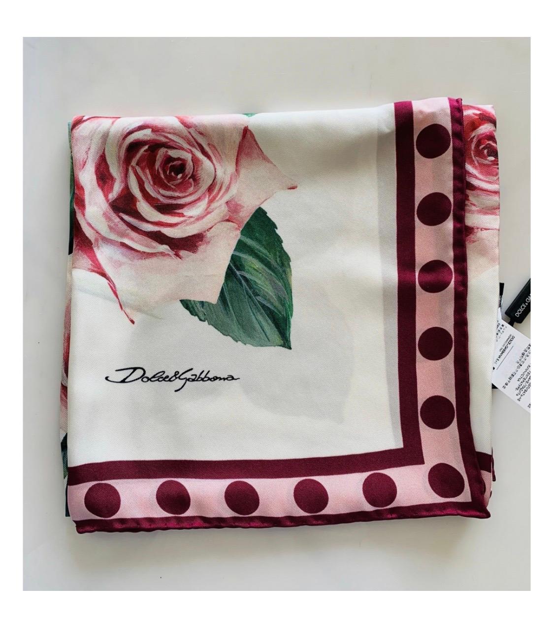 dolce and gabbana rose scarf