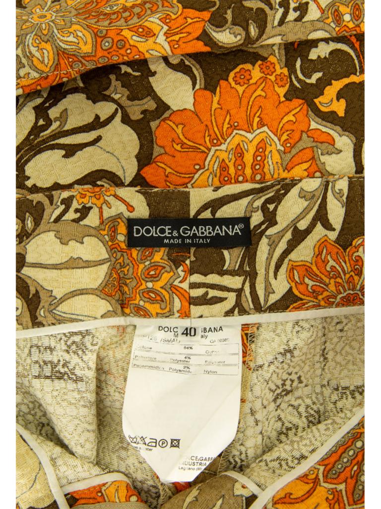 Dolce & Gabbana Trousers In a 60s Inspired Print Spring 2004 For Sale 2