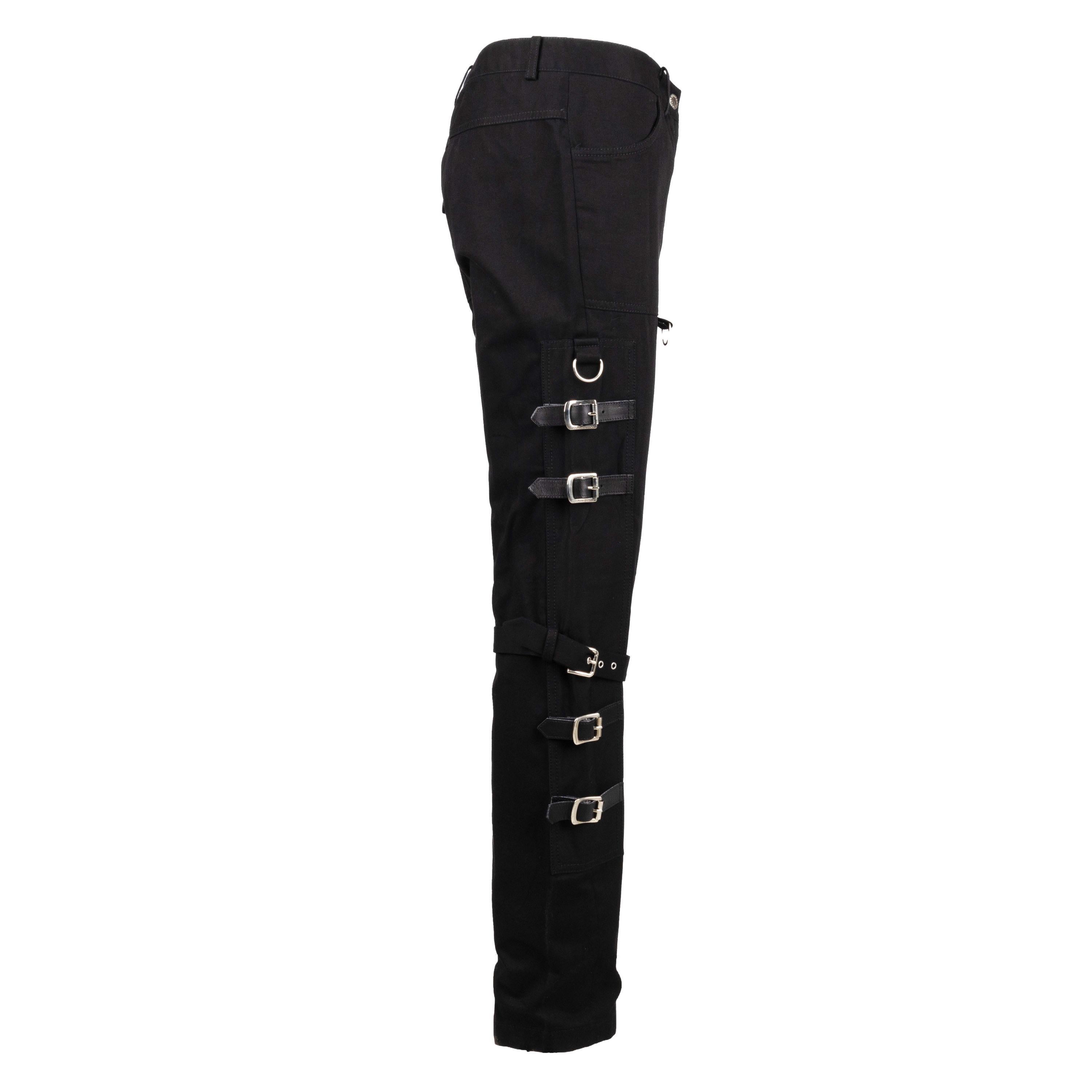 Dolce & Gabbana Pantalon à boucles - Années 00 Excellent état - En vente à Milano, IT