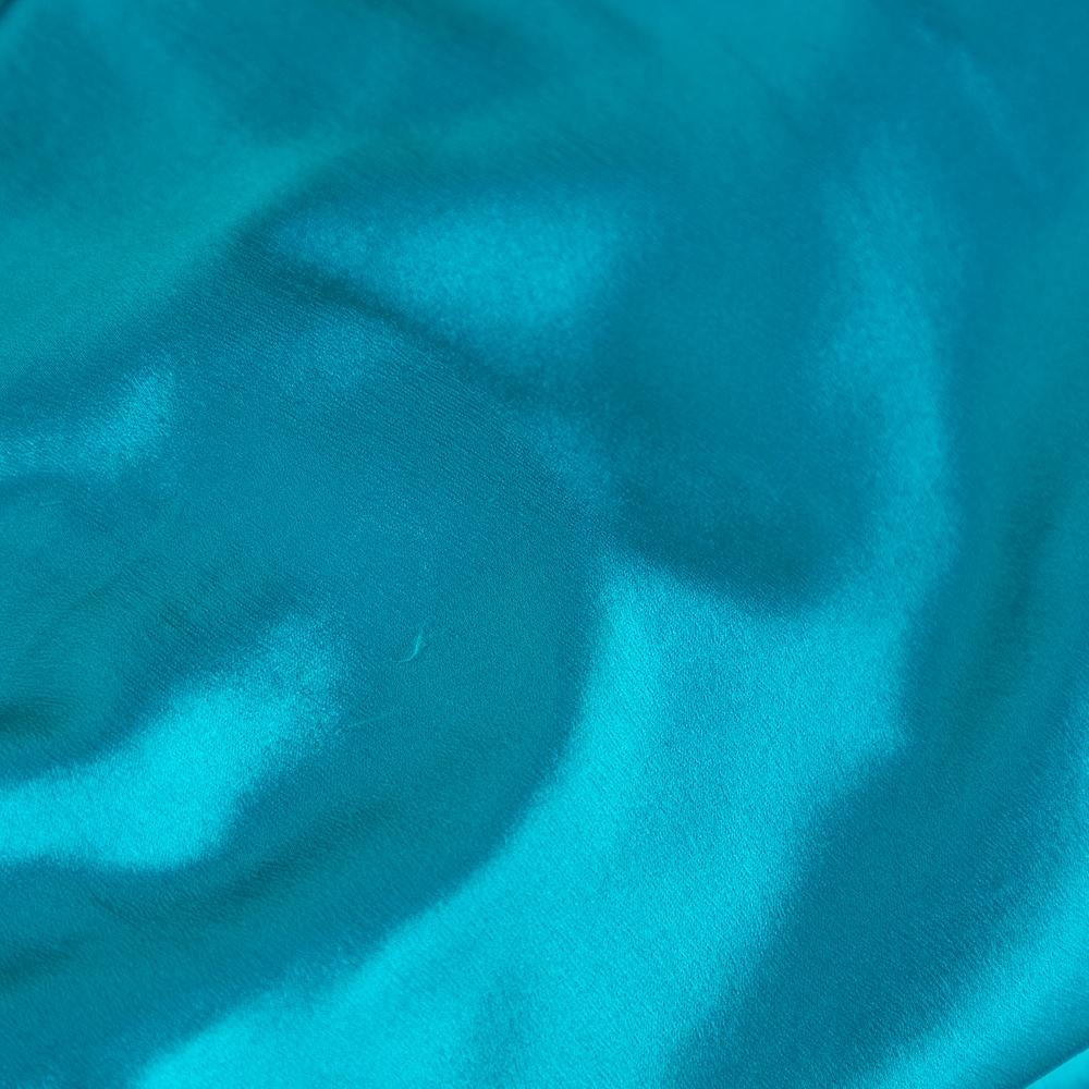 turquoise silk dress