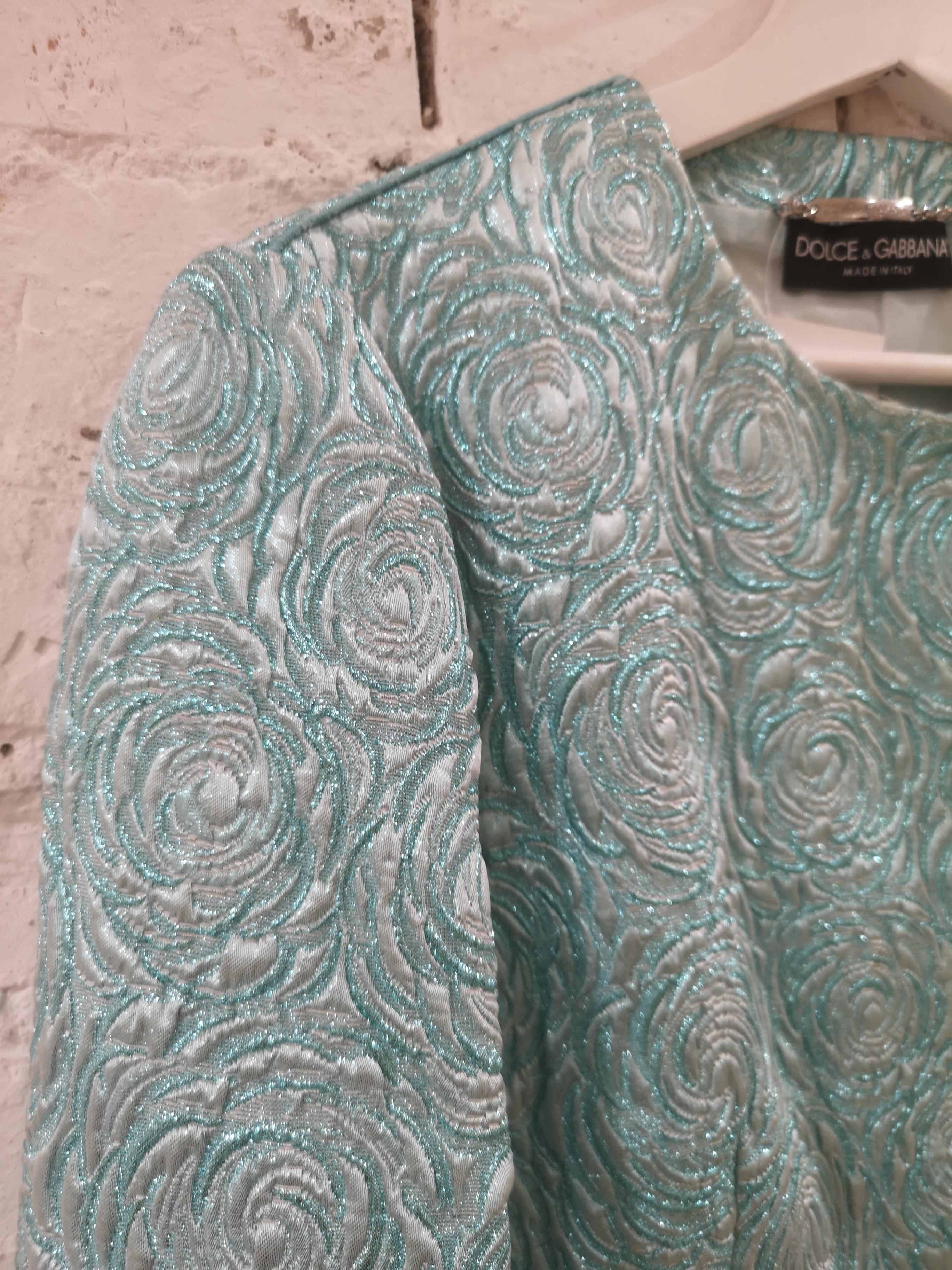 Türkisfarbene Wolljacke von Dolce & Gabbana  im Zustand „Hervorragend“ in Capri, IT