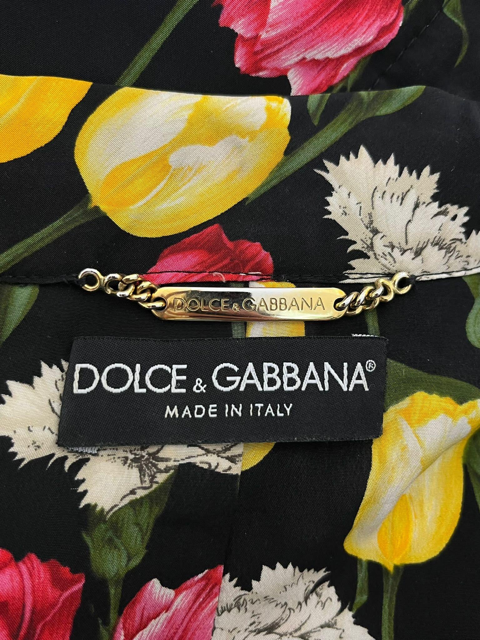 Dolce & Gabbana Tweed Logo Jacket For Sale 2