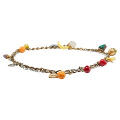 Dolce & Gabbana Two Tone Heritage Charms Chain Belt