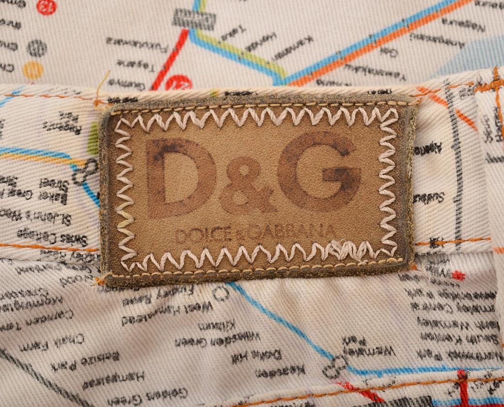 da uomo o donna Jeans Dolce & Gabbana con motivo stampato 'Underground Map' in vendita
