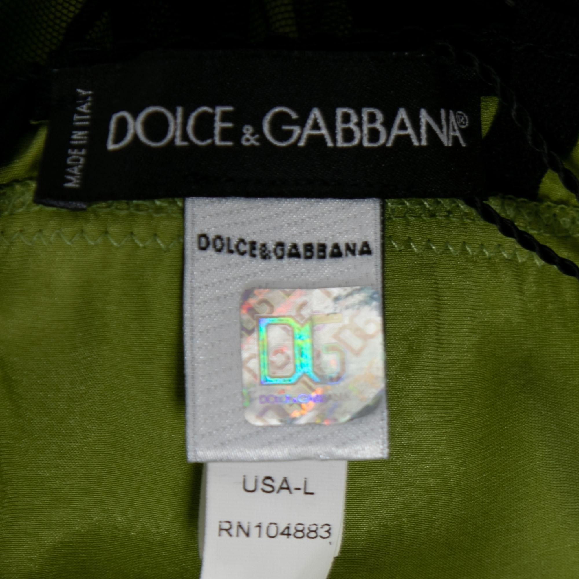 Dolce & Gabbana Underwear - Camisole sans manches en soie et tulle vert, XL Neuf - En vente à Dubai, Al Qouz 2