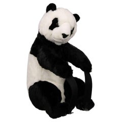 Dolce & Gabbana Unisex-Rucksacktasche Panda aus Plüschpelz mit schwarzem und weißem Pelz