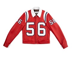 Dolce & Gabbana unisex red leather coach jacket, ss 2002