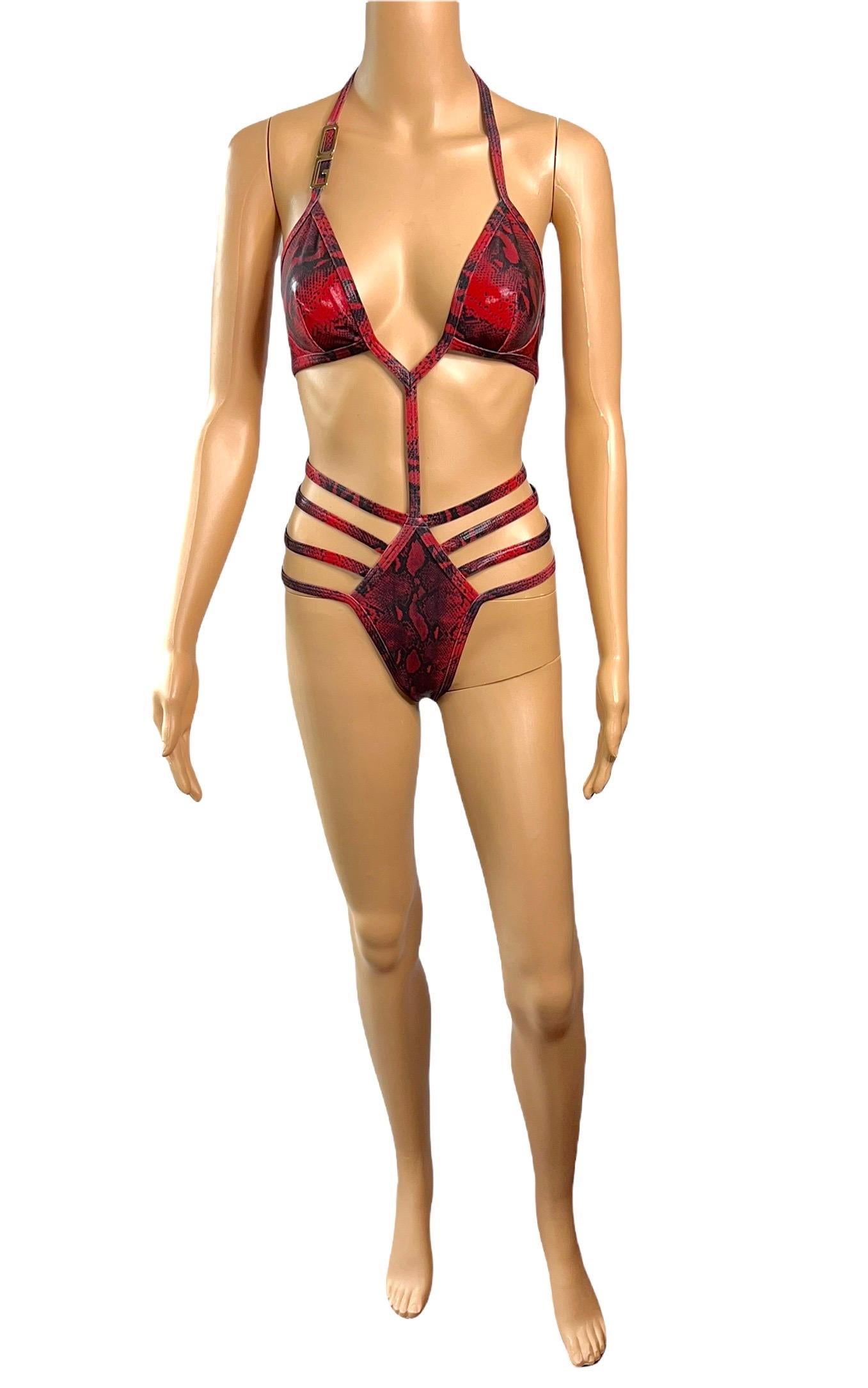 Women's Dolce & Gabbana Unworn Logo Cutout Strappy Bodysuit Monokini Swimsuit Swimwear For Sale