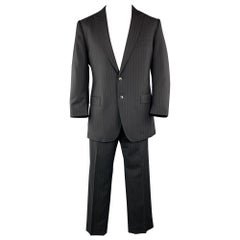DOLCE & GABBANA US 42 / IT 52 Regular Black Wool Peak Lapel Suit