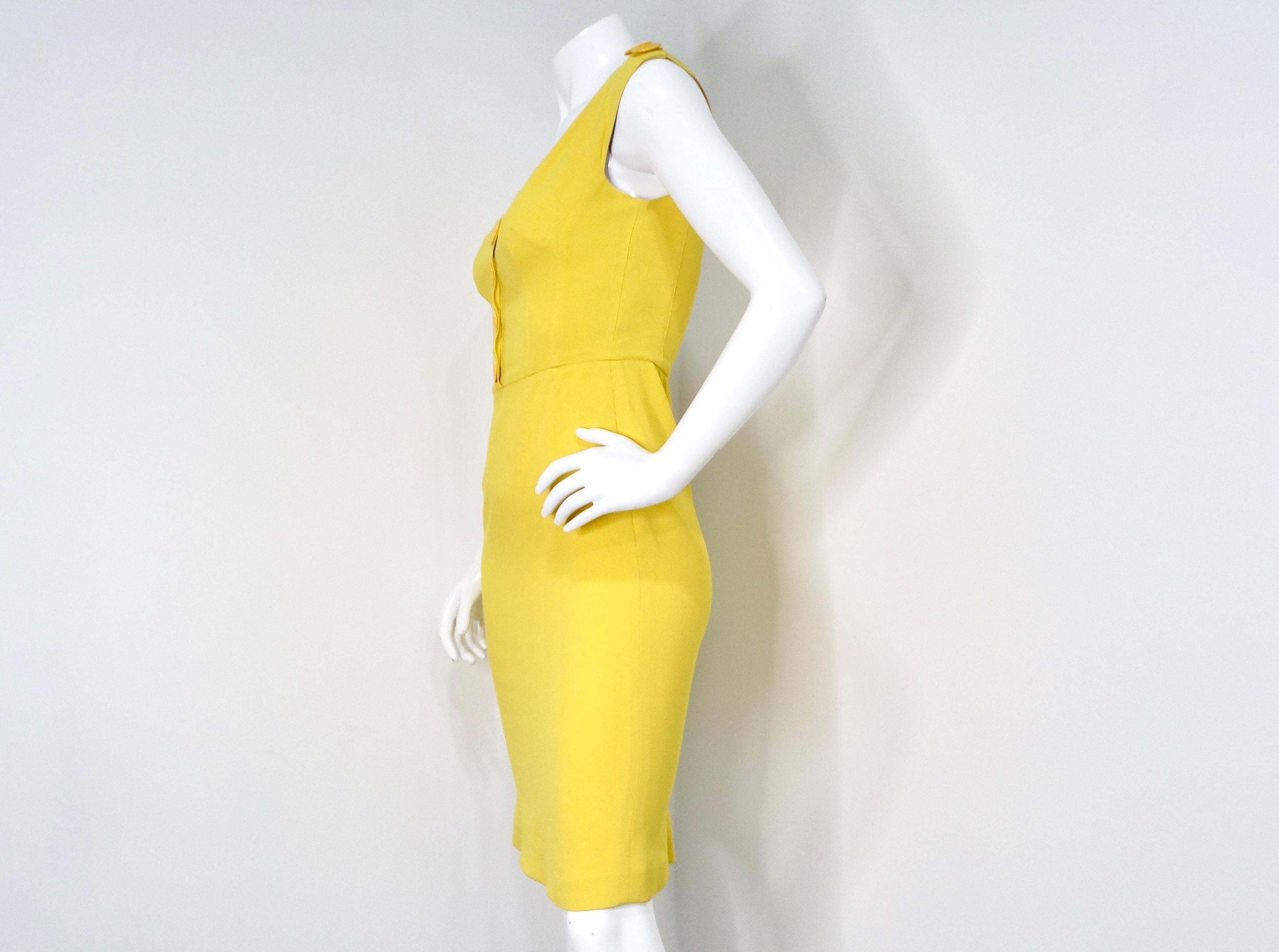 De las mujeres Dolce & Gabbana Vestido largo midi con cuello en V y botones en venta