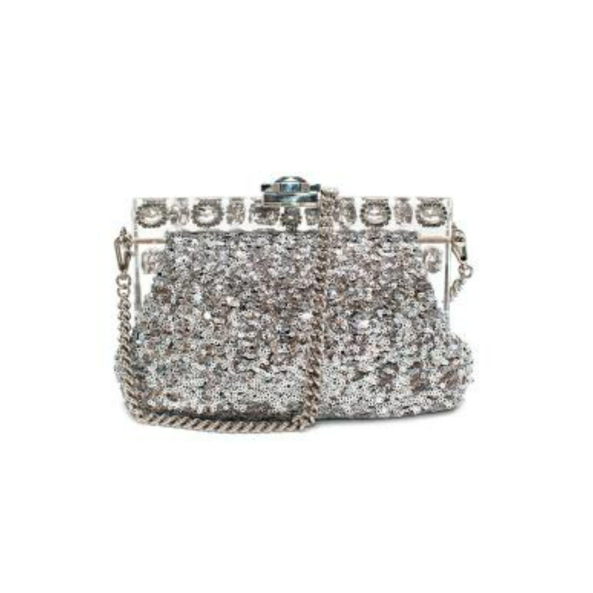 Women's Dolce & Gabbana Vanda small embellished clutch For Sale