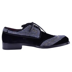 Dolce & Gabbana - Velour Derby Shoes "Sassari" Black EUR 39.5